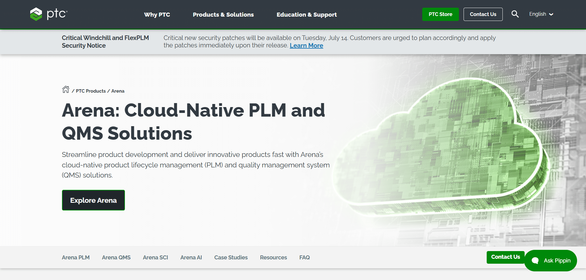 Arena Supplier Portal (PTC)