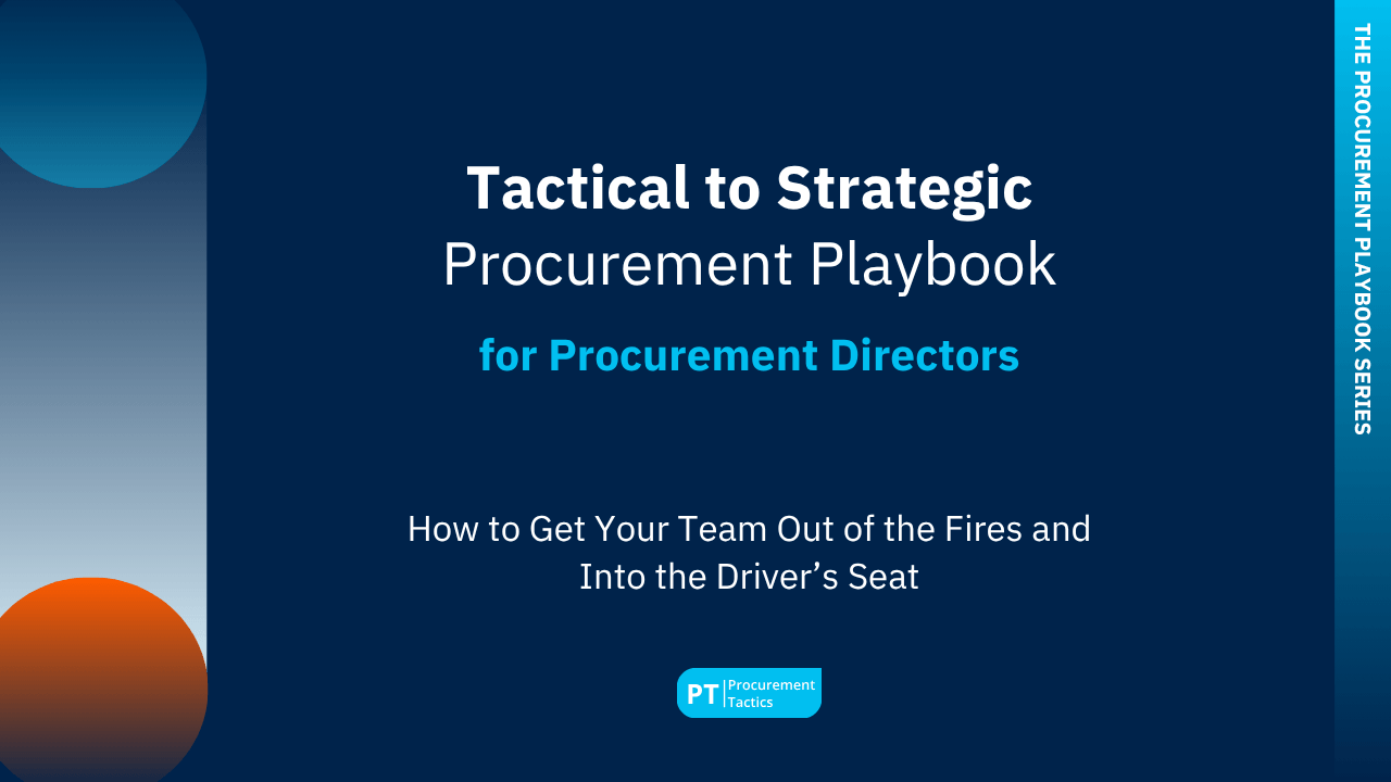 Tactical to Strategic Procurement Playbook final Tactical to Strategic Procurement Playbook final